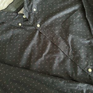 JCrew charcoal/pink long sleeve button down